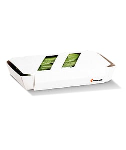 Mondi tarafından üretilen salatalık veya diğer sebzeler için kağıt bazlı ambalajın ürün fotoğrafı.