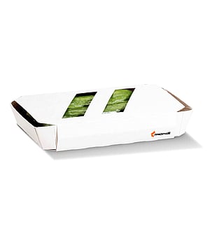 Mondi tarafından üretilen salatalık veya diğer sebzeler için kağıt bazlı ambalajın ürün fotoğrafı.