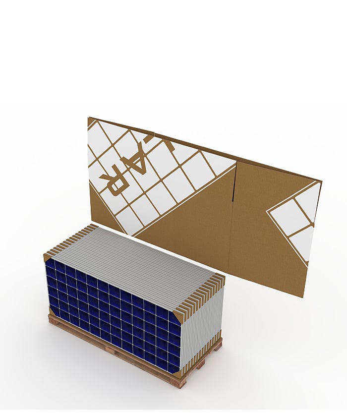 Image of solar panels with flat solar panel box