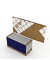 Image of solar panels with flat solar panel box