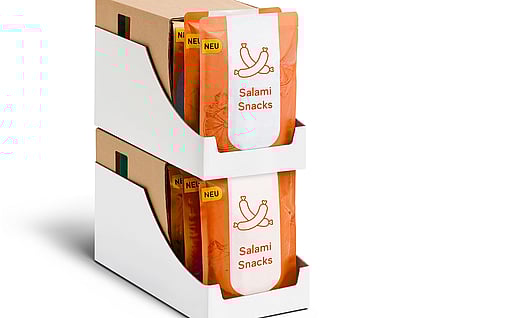 Atıştırmalıklar için rafa hazır ambalajlar.