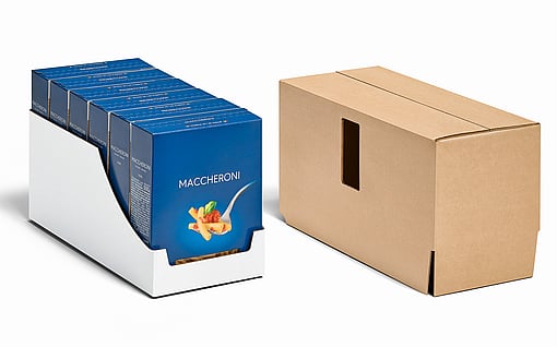 Mondi tarafından üretilen perakende satışa hazır ambalajlar.