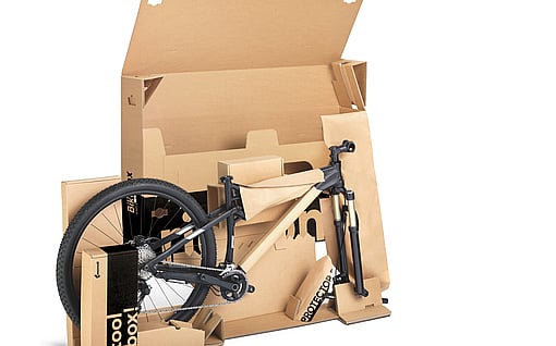 Mondi Bisiklet Ambalaj Çözümünün bileşenlerini gösteren bir görünüm